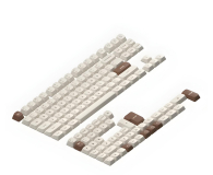 Klawiatura NuPhy Gem mSA Double-shot PBT Keycaps Cosmic Mocha